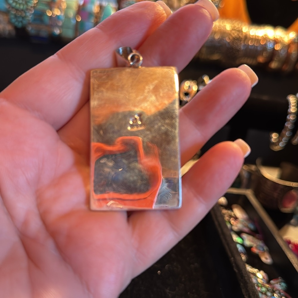 Colorful Rectangular Pendant - Picture 2 of 4